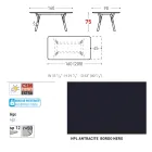 Table de jardin extensible au design moderne Varaschin Link, H 73,2 cm Viadurini