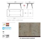 Table de jardin extensible au design moderne Varaschin Link, H 73,2 cm Viadurini