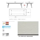 Table de jardin extensible au design moderne Varaschin Link, H 73,2 cm Viadurini