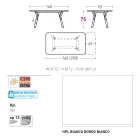 Table de jardin extensible au design moderne Varaschin Link, H 73,2 cm Viadurini