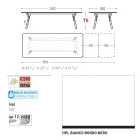 Table de jardin extensible au design moderne Varaschin Link, H 73,2 cm Viadurini