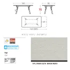 Table de jardin extensible au design moderne Varaschin Link, H 73,2 cm Viadurini