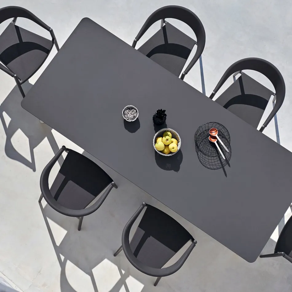 Table de jardin extensible au design moderne Varaschin Link, H 73,2 cm Viadurini