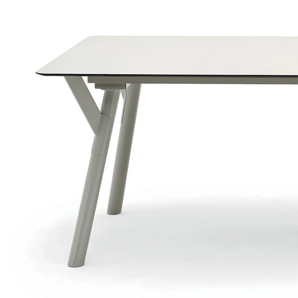 Table de jardin extensible au design moderne Varaschin Link, H 73,2 cm Viadurini