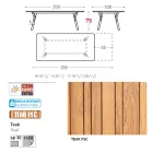 Table de jardin extensible au design moderne Varaschin Link, H 73,2 cm Viadurini