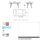 Table de jardin extensible au design moderne Varaschin Link, H 73,2 cm Viadurini