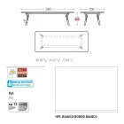 Varaschin Table de jardin Lien avec les jambes en bois de teck, H 65 cm Viadurini