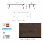 Varaschin Table de jardin Lien avec les jambes en bois de teck, H 65 cm Viadurini