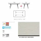 Varaschin Table de jardin Lien avec les jambes en bois de teck, H 65 cm Viadurini