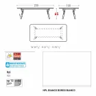 Varaschin Table de jardin Lien avec les jambes en bois de teck, H 65 cm Viadurini