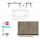 Varaschin Table de jardin Lien avec les jambes en bois de teck, H 65 cm Viadurini