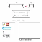 Varaschin Table de jardin Lien avec les jambes en bois de teck, H 65 cm Viadurini