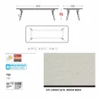 Varaschin Table de jardin Lien avec les jambes en bois de teck, H 75 cm Viadurini