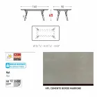 Varaschin Table de jardin Lien avec les jambes en bois de teck, H 75 cm Viadurini