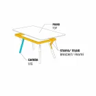 Varaschin table à manger Lien jardin bois de teck H 75 cm Viadurini