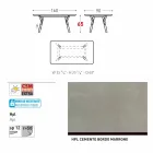 Varaschin Lien table fixe parmi H externes ou internes 65 cm Viadurini