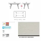 Varaschin Lien fixe jardin table à manger ou à l'intérieur H 75 cm Viadurini