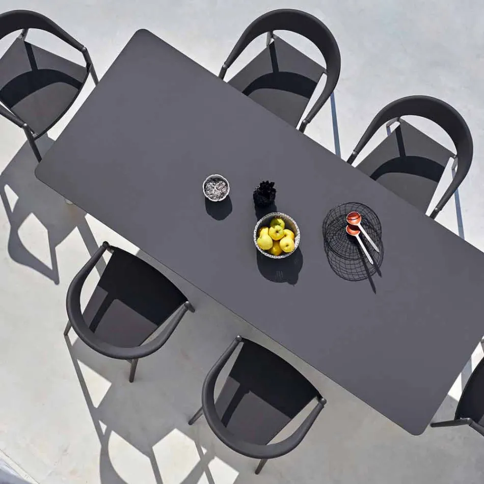 Varaschin Lien fixe jardin table à manger ou à l'intérieur H 75 cm Viadurini