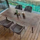 Varaschin Lien fixe jardin table à manger ou à l'intérieur H 75 cm Viadurini