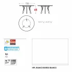 lien Varaschin Table ronde en plein air avec des pieds en teck, H 65cm Viadurini