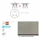 lien Varaschin Table ronde en plein air avec des pieds en teck, H 65cm Viadurini