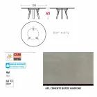 Varaschin Liens Table ronde pour le design moderne intérieur / extérieur, H 65 cm Viadurini