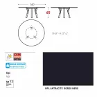 Varaschin Liens Table ronde pour le design moderne intérieur / extérieur, H 65 cm Viadurini