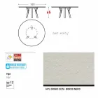 Varaschin Liens Table ronde pour le design moderne intérieur / extérieur, H 65 cm Viadurini