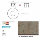 Varaschin Liens Table ronde pour le design moderne intérieur / extérieur, H 65 cm Viadurini