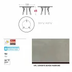 Varaschin Liens Table ronde pour le design moderne intérieur / extérieur, H 65 cm Viadurini