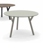Varaschin Liens Table ronde pour le design moderne intérieur / extérieur, H 65 cm Viadurini