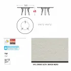 Varaschin Liens Table ronde pour le design moderne intérieur / extérieur, H 65 cm Viadurini