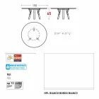 Varaschin Liens Table ronde pour le design moderne intérieur / extérieur, H 65 cm Viadurini