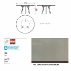 Varaschin liens table de jardin ronde avec pieds en teck, H 75cm Viadurini