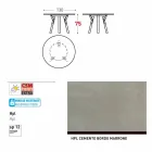 Varaschin liens table de jardin ronde avec pieds en teck, H 75cm Viadurini