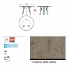 Varaschin liens table de jardin ronde avec pieds en teck, H 75cm Viadurini