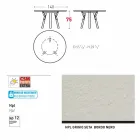 Varaschin liens table de jardin ronde avec pieds en teck, H 75cm Viadurini