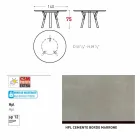 Varaschin liens table de jardin ronde avec pieds en teck, H 75cm Viadurini