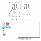 Varaschin liens table de jardin ronde avec pieds en teck, H 75cm Viadurini