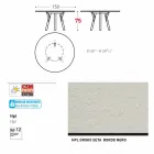 Varaschin liens table de jardin ronde avec pieds en teck, H 75cm Viadurini