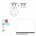 Varaschin liens table de jardin ronde avec pieds en teck, H 75cm Viadurini