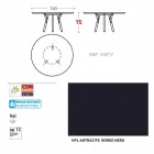 Varaschin Liens Table ronde de jardin design moderne, H 75 cm Viadurini