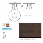 Varaschin Liens Table ronde de jardin design moderne, H 75 cm Viadurini