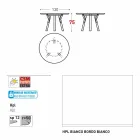 Varaschin Liens Table ronde de jardin design moderne, H 75 cm Viadurini