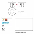 Varaschin Liens Table ronde de jardin design moderne, H 75 cm Viadurini