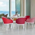 Table ronde de jardin de design moderne, H 75 cm Varaschin Link