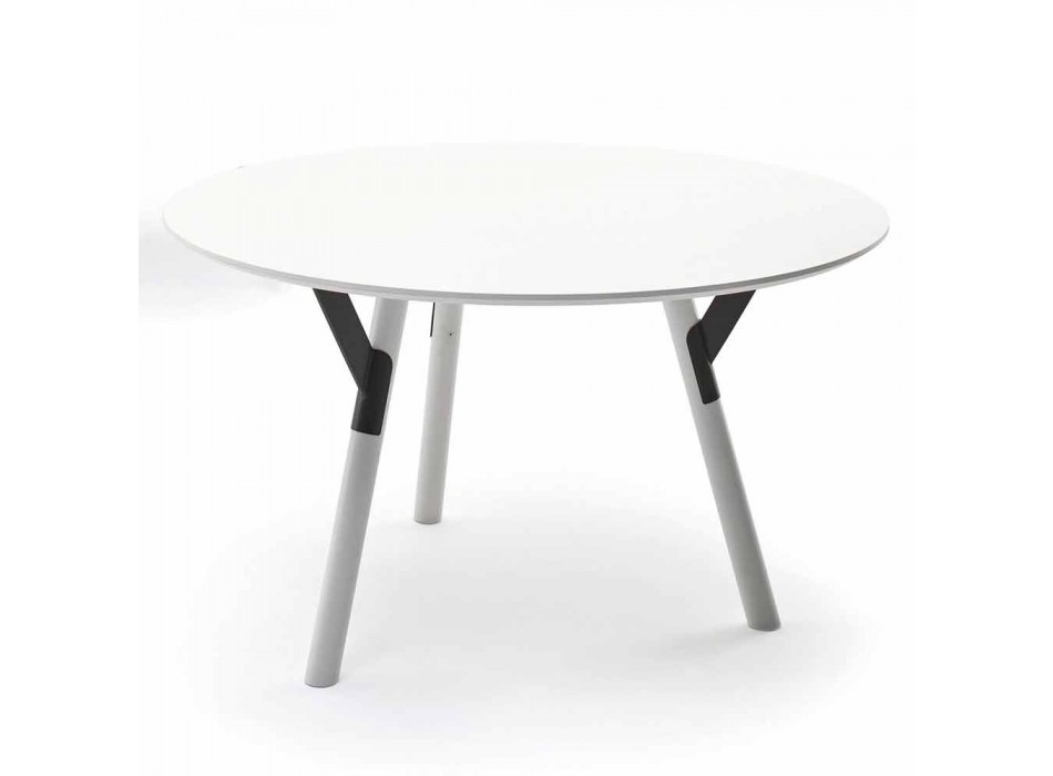 Varaschin Liens Table ronde de jardin design moderne, H 75 cm Viadurini