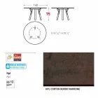 Varaschin Liens Table ronde de jardin design moderne, H 75 cm Viadurini