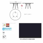 Varaschin Liens Table ronde de jardin design moderne, H 75 cm Viadurini