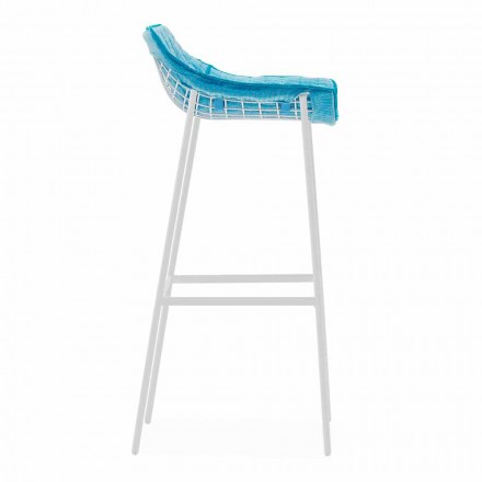 Ensemble de tabourets Varaschin Summer Outdoor en acier et tissu Viadurini
